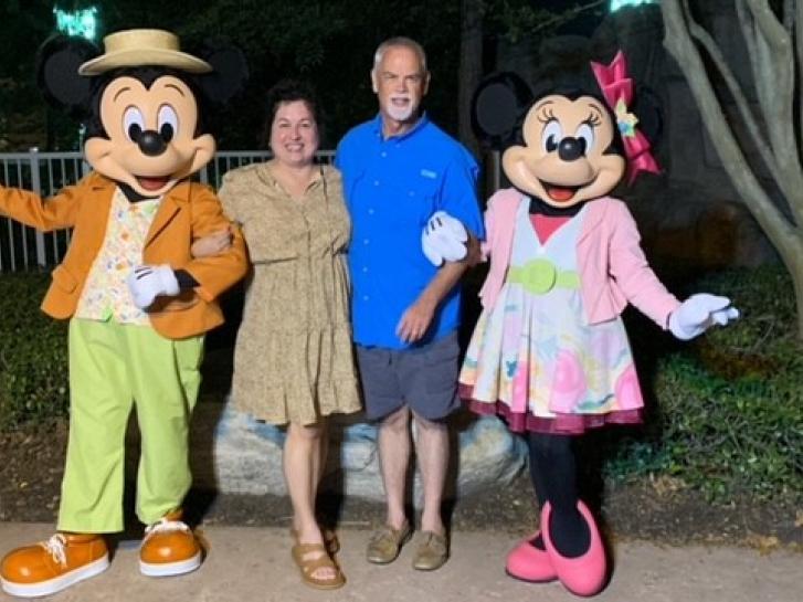 Guest Photo from Susan Holmes: Guests with Mickey and Minnie Mouse at Walt Disney World